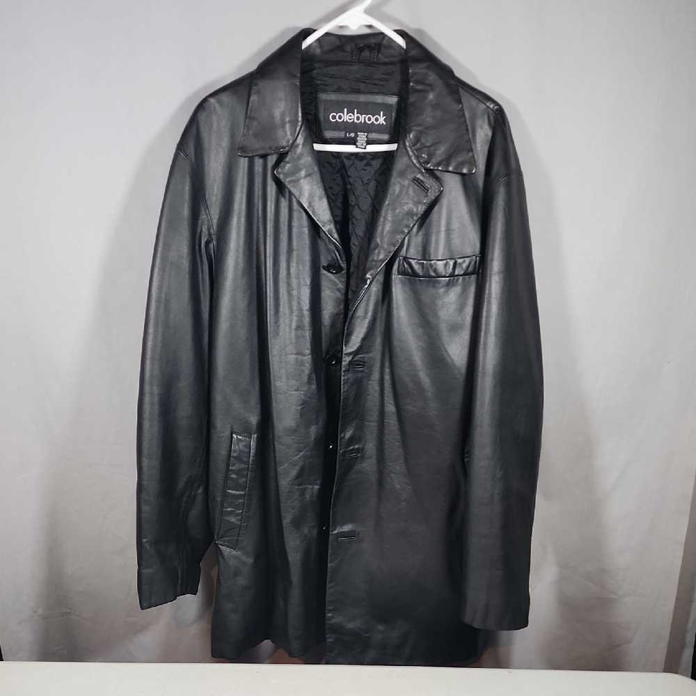 Colebrook Men's Black Leather Jacket Size L